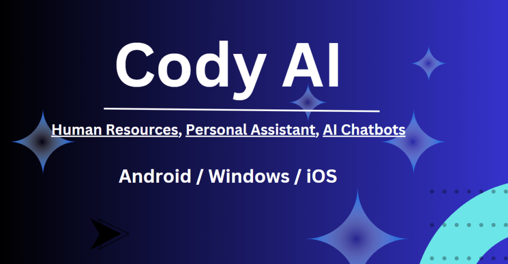 Cody AI assistant on a laptop screen, showcasing its business efficiency and productivity features.