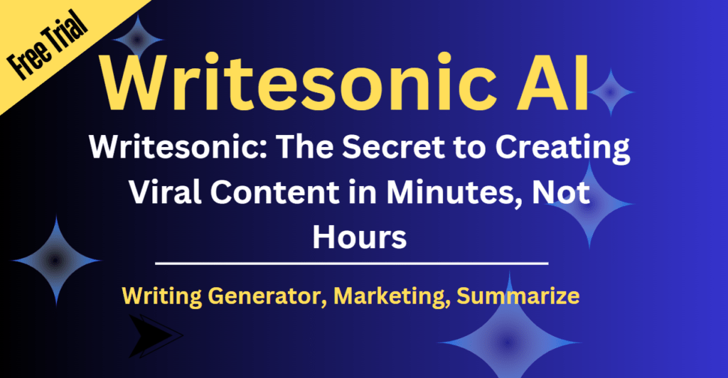 Image of Writesonic's AI-powered writing tool interface, showcasing its content generation capabilities, with features like GPT-4 technology, real-time information retrieval, and prompt library access, designed to streamline content creation for professionals and businesses.